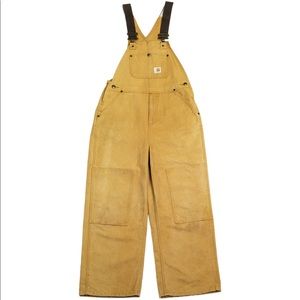 Vintage Carhartt Double Knee Canvas Overalls (L)